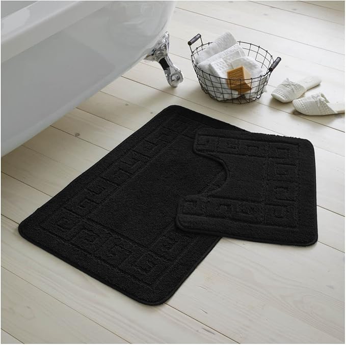 Greek Non-Slip Bath Mat Set  | 23 Colours Available
