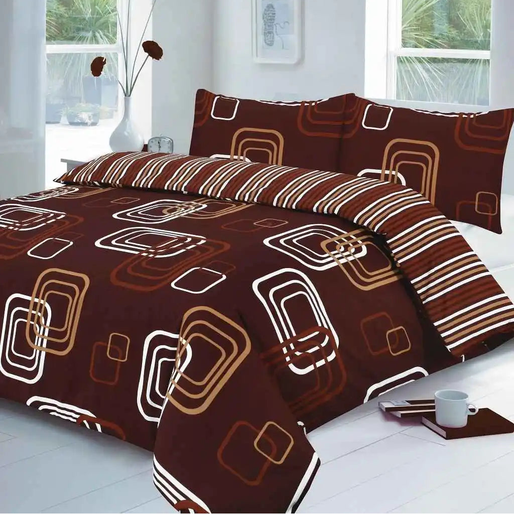 blake printed duvet cover set chocolate