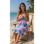 Clashing Stripe Beach Towel | 3 Colours | 152CM × 71CM