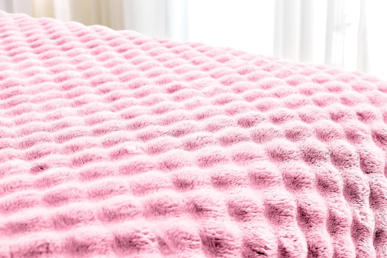Bubble Jacquard Fleece Throws | 6 Colours