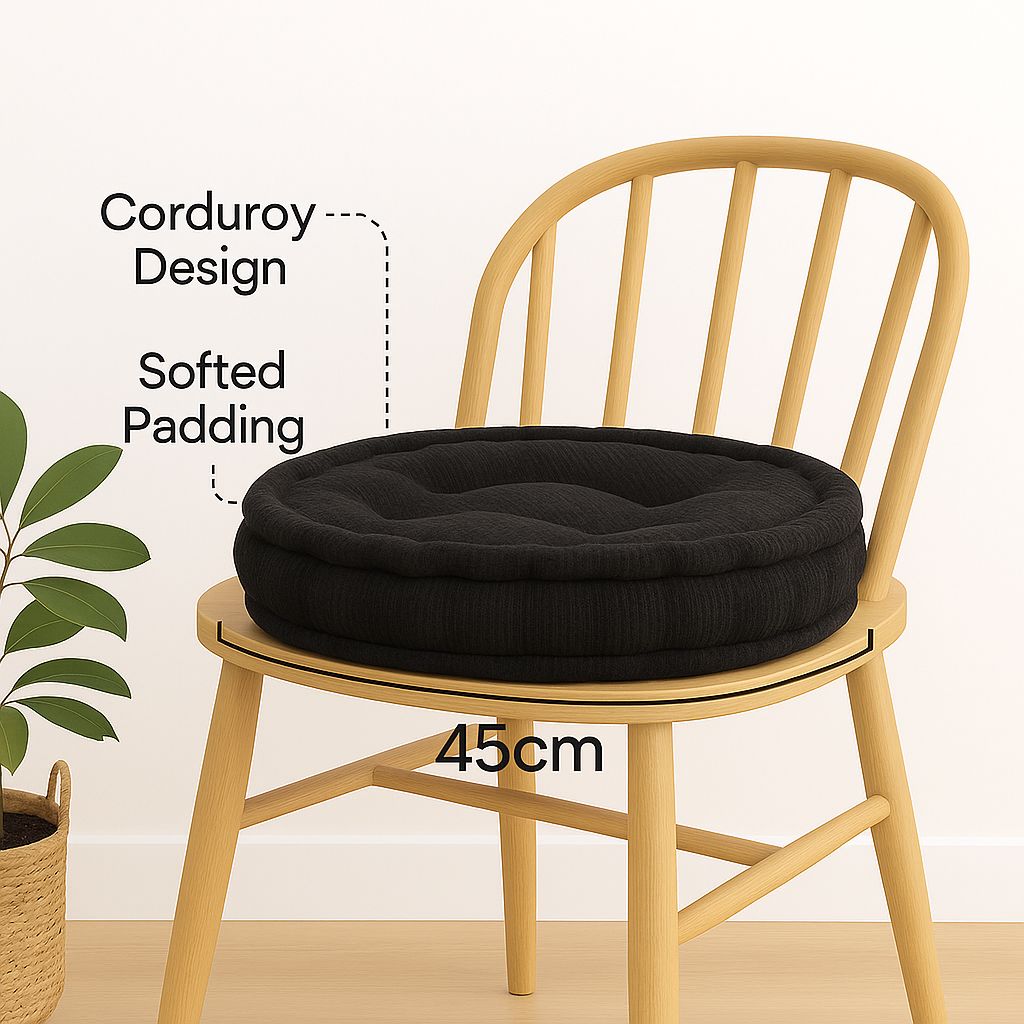 Fleece Round Booster Cushions | 45CM | 8 Colours Available