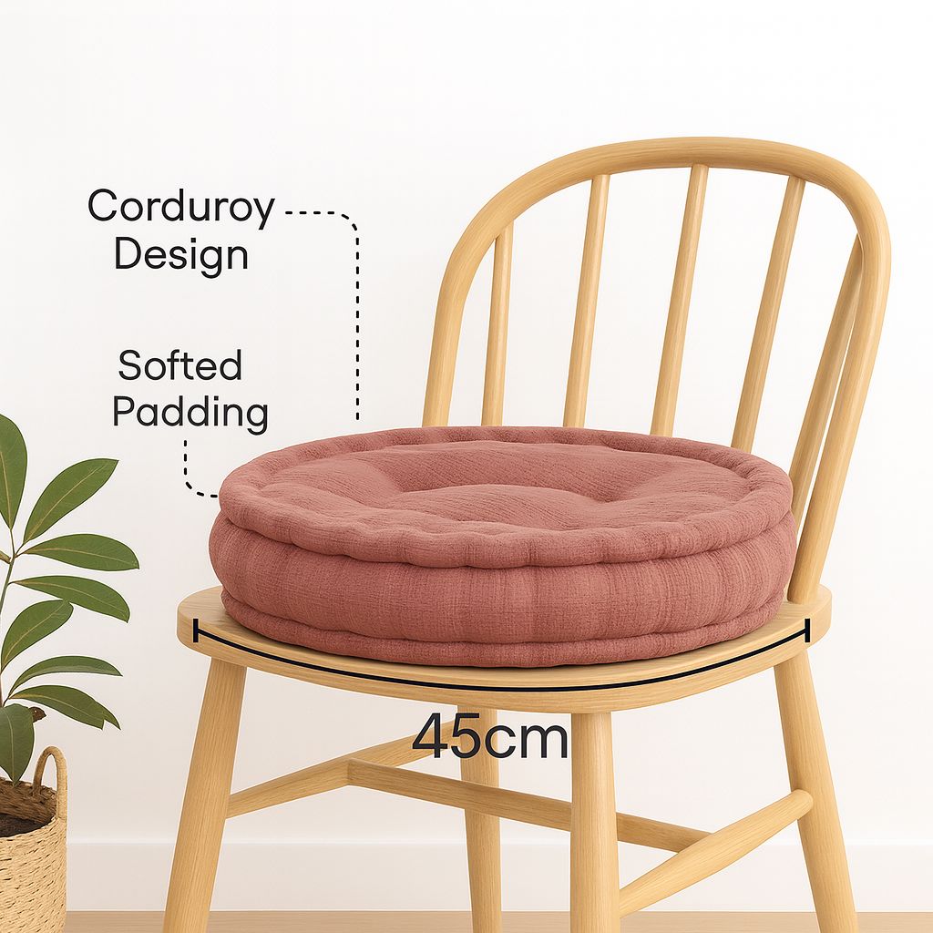 Fleece Round Booster Cushions | 45CM | 8 Colours Available