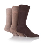 Men’s Brown Mix Gentle Grip Cotton Rich Socks
