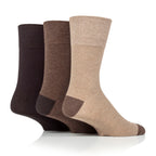 Men’s Brown Natural Apex Gentle Grip Cotton Rich Socks