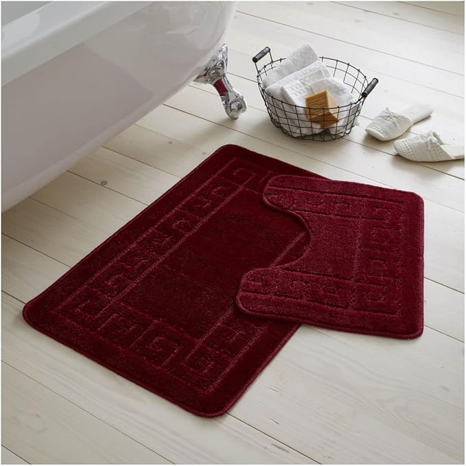 Greek Non-Slip Bath Mat Set  | 23 Colours Available