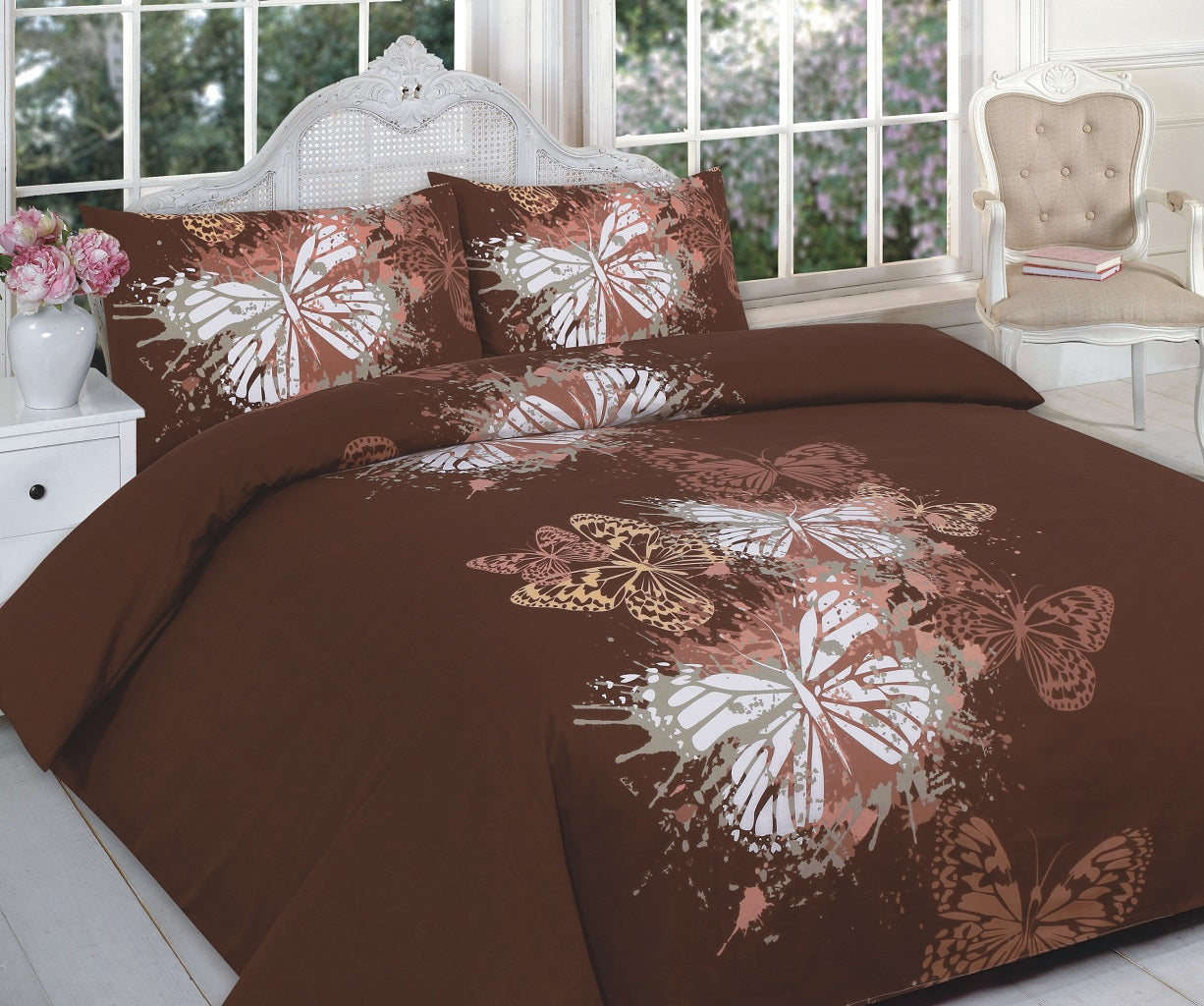 Butterfly Printed Duvet Cover Set | 3 Colors