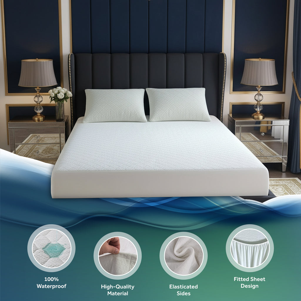 Waterproof Quilted Bamboo Mattress Protector