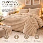 Chunky Teddy Fleece Duvet Cover Set bedroom