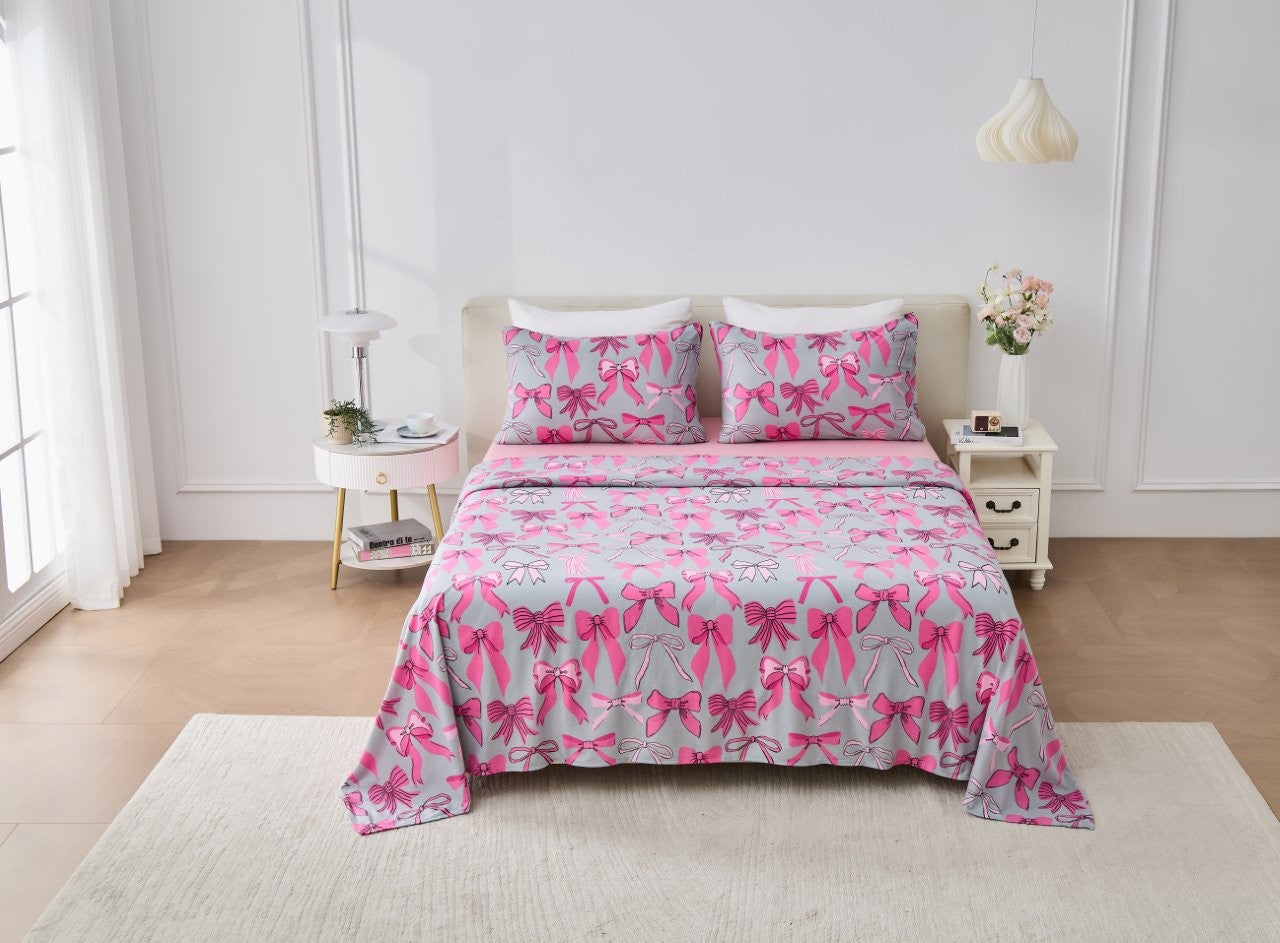 Bess Bows Soft Touch Printed Sheet Set