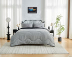 Black / Grey Coverless Duvet & Pillowcases Set | TOG 10.5