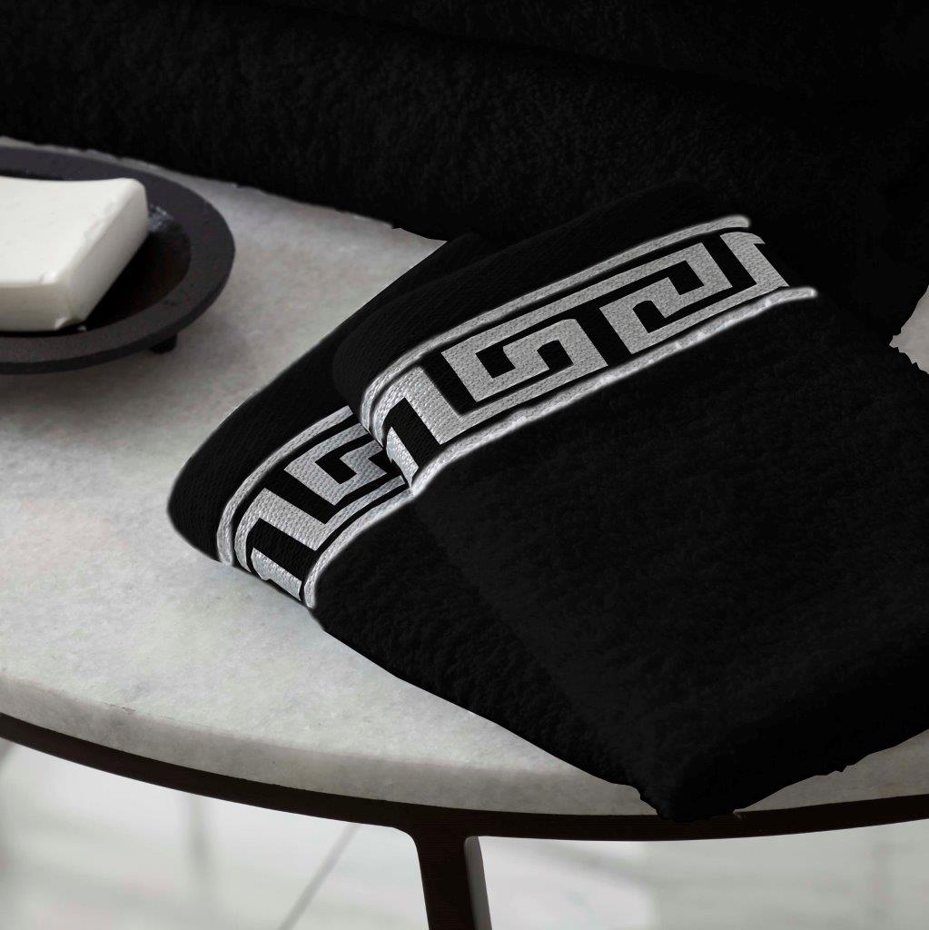100% Egyptian Cotton Greek Embroided Towels | 7 Colours | 500 GSM