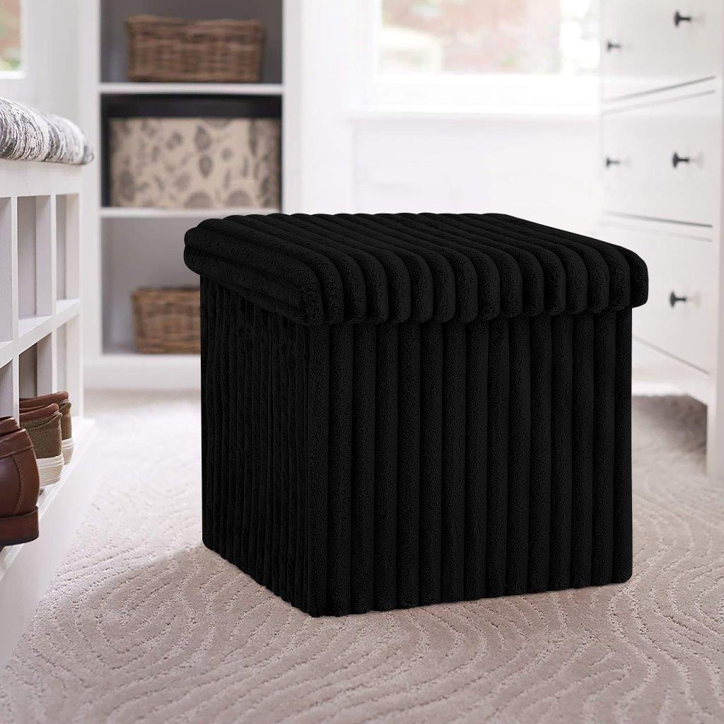 Ribbed Ottoman Storage Box | 38 x 38 x 38CM | 5 Colours