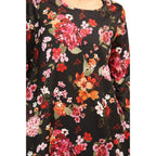 Black Blossom Casual Loose Swing Summer Dress