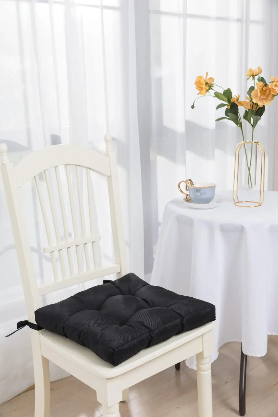 black chair seat cushions