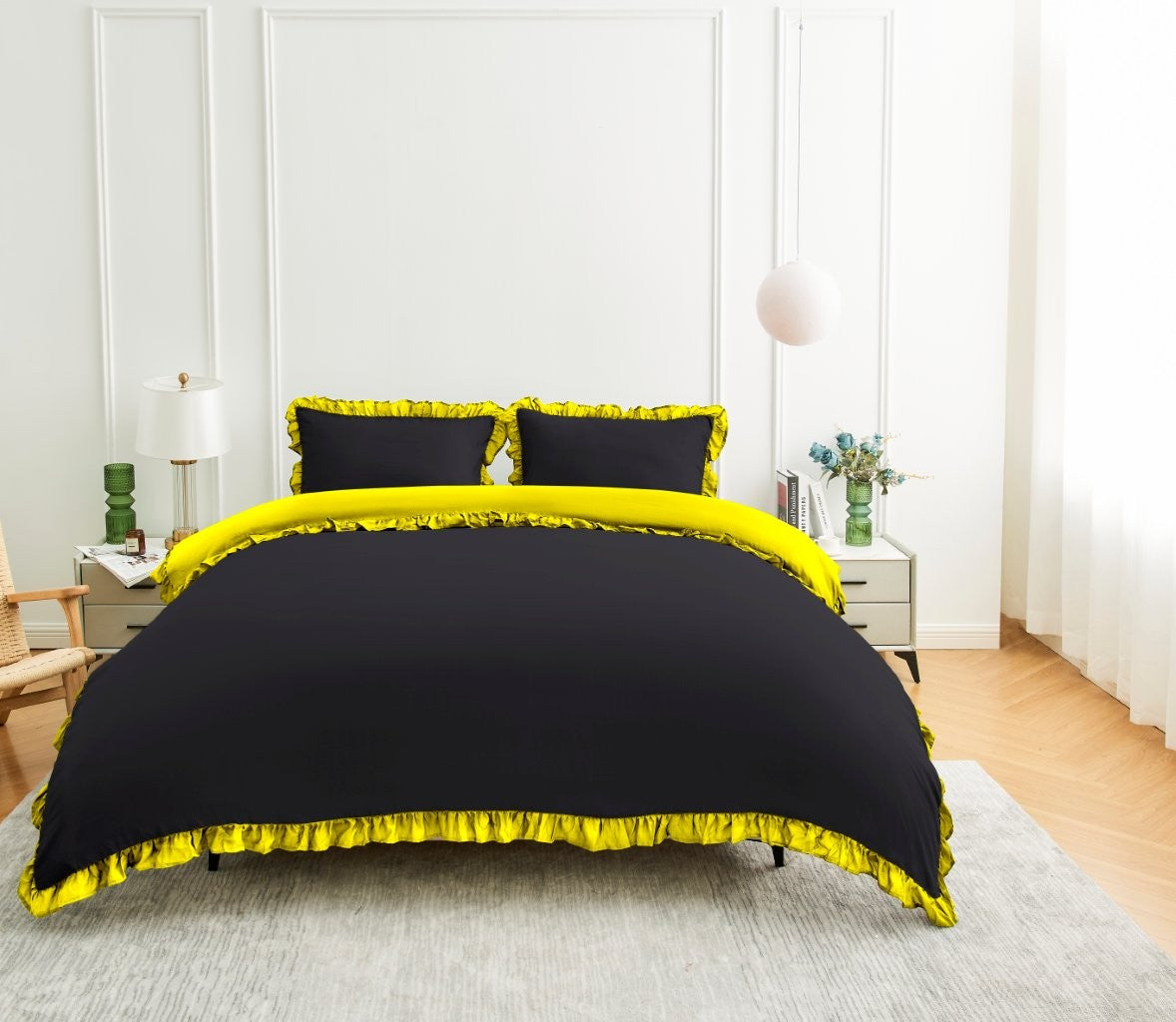 Kendrick Frill Duvet Cover Set | 8 Colours