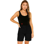 Ladies Cargo Shorts Pull On Turned Hem