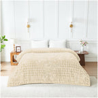 Blossom Heart Heavy Blanket | 200CM x 240CM | Cream