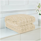 Blossom Heart Heavy Blanket | 200CM x 240CM | Cream