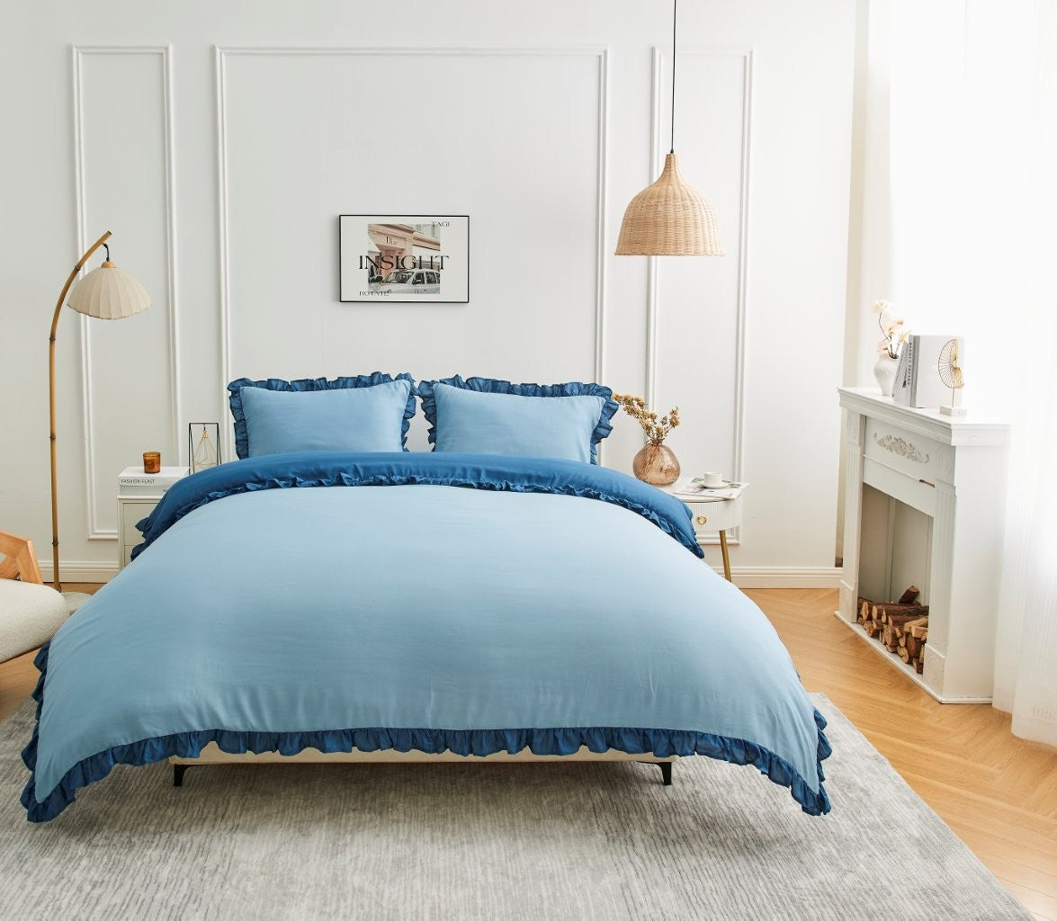 Kendrick Frill Duvet Cover Set | 8 Colours