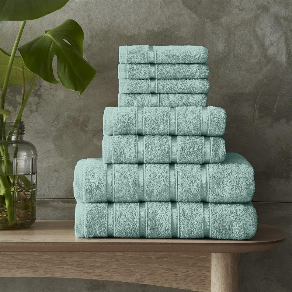 100% Cotton 8 Pieces Boston Towels Bale Set | 15 Colours | 450 GSM
