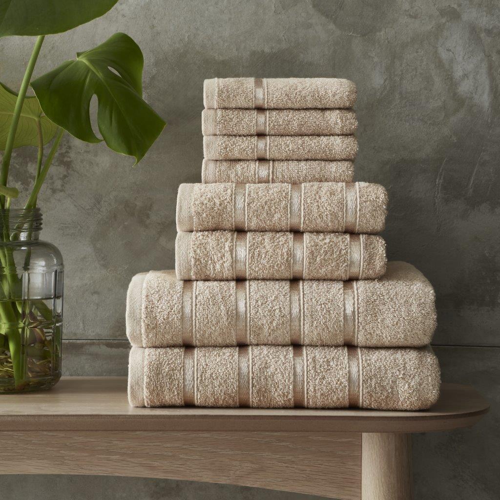 100% Cotton 8 Pieces Boston Towels Bale Set | 15 Colours | 450 GSM