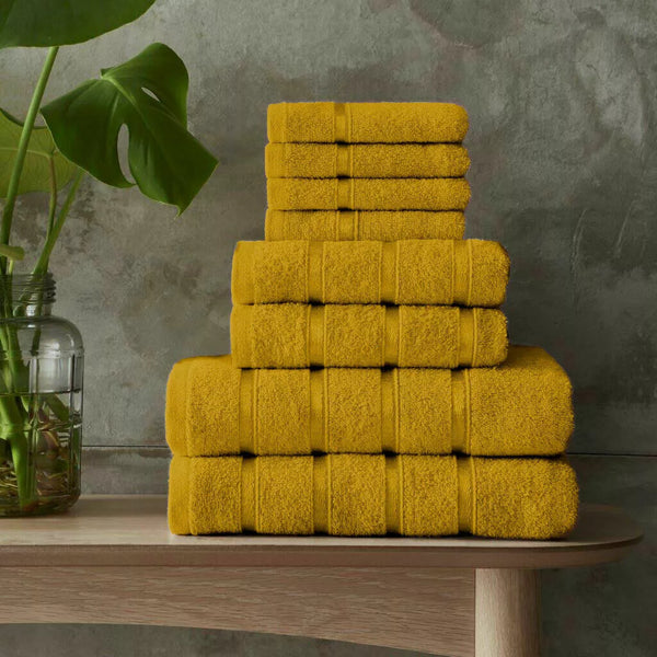 100% Cotton 8 Pieces Boston Towels Bale Set | 15 Colours | 450 GSM