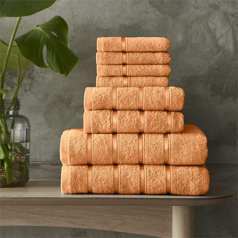 100% Cotton 8 Pieces Boston Towels Bale Set | 15 Colours | 450 GSM