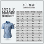 Boys Blue School Shirt Short Sleeve