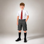 Pack of 2 Grey Adjustable Waist Cargo Shorts | Zip & Clip