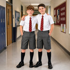 Pack of 2 Grey Adjustable Waist Cargo Shorts | Zip & Clip