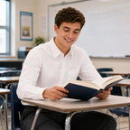 Boys White School Shirt Long Sleeve