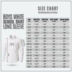 Boys White School Shirt Long Sleeve