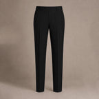 Black Plus Size Half Elastic Pull Up Boys School Trouser