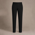 Black Slim Fit Half Elastic Pull Up Boys School Trouser