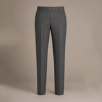 Grey Slim Fit Half Elastic Pull Up Boys School Trouser