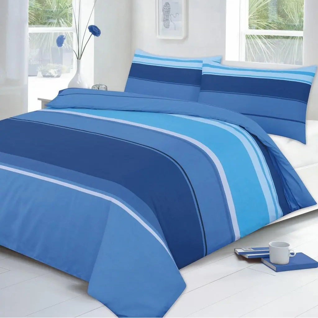 carter printed duvet cover set blue