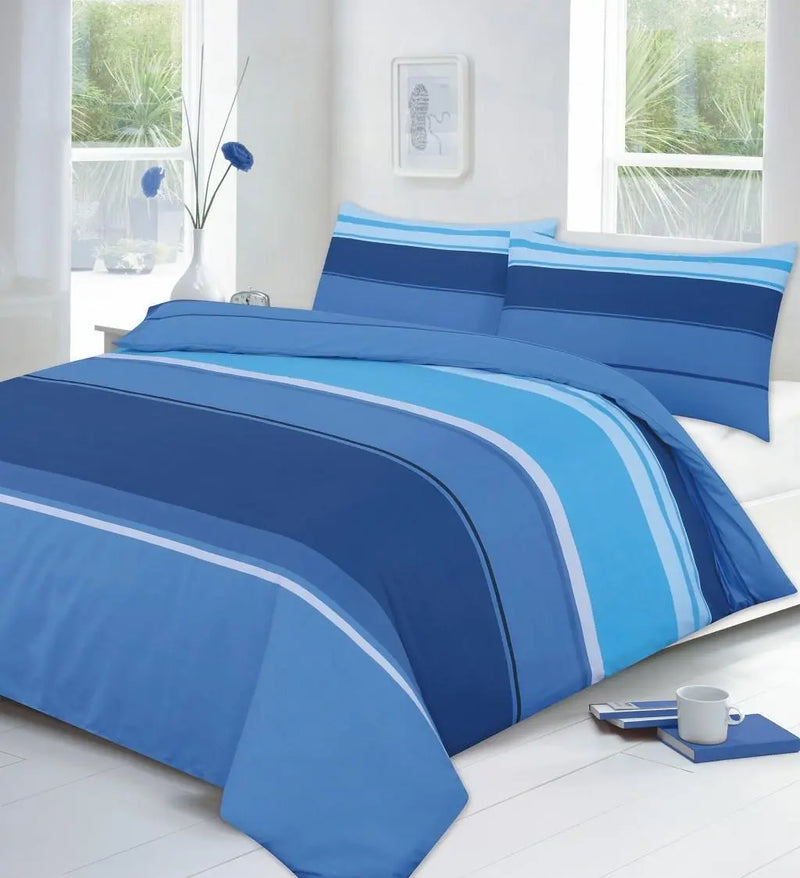carter printed duvet cover set blue