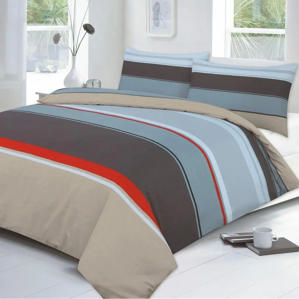 carter printed duvet cover set chocolate