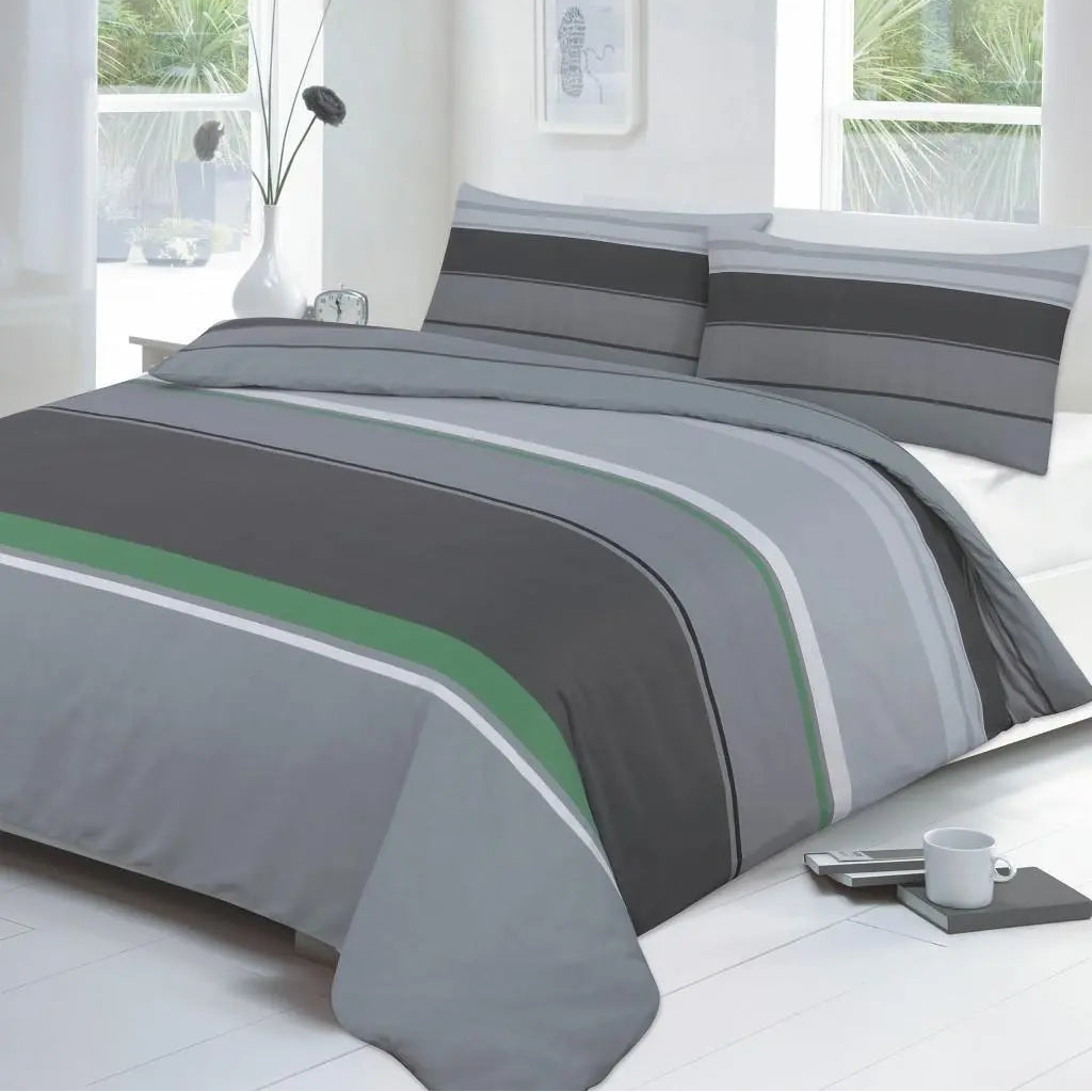 carter printed duvet cover set grey