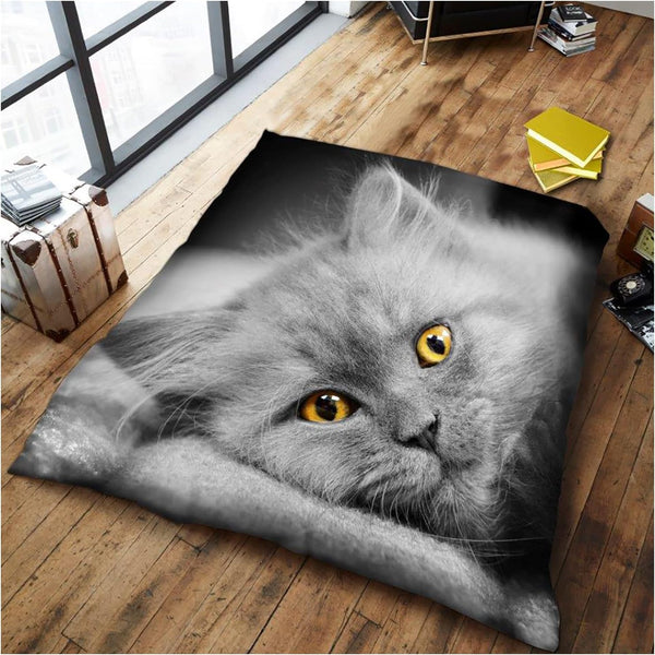 3D Cat Printed Animal Throws