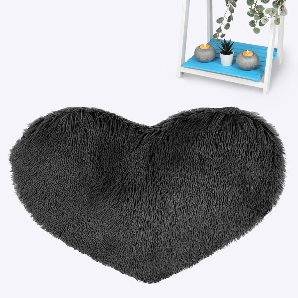 Heart Fluffy Shaggy Rug (65 × 65 cm) | 11 Colours