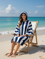 Cabana Stripe Sand Free Adult Poncho Towel | 3 Colours