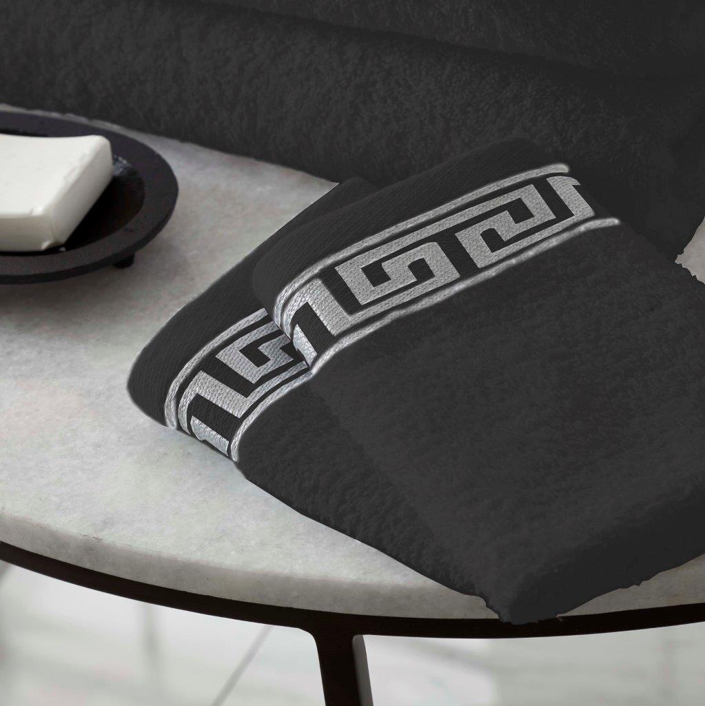 100% Egyptian Cotton Greek Embroided Towels | 7 Colours | 500 GSM