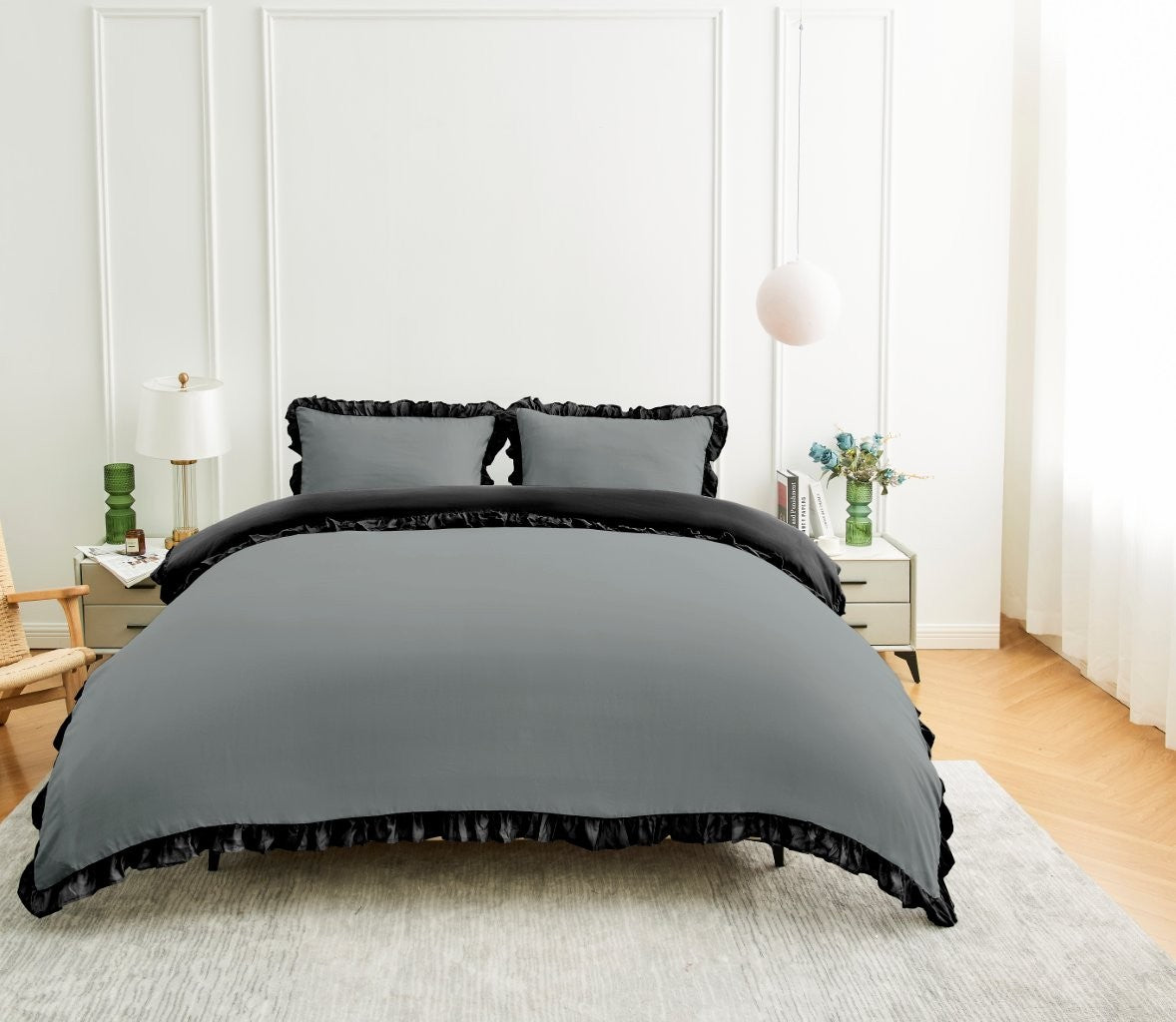 Kendrick Frill Duvet Cover Set | 8 Colours