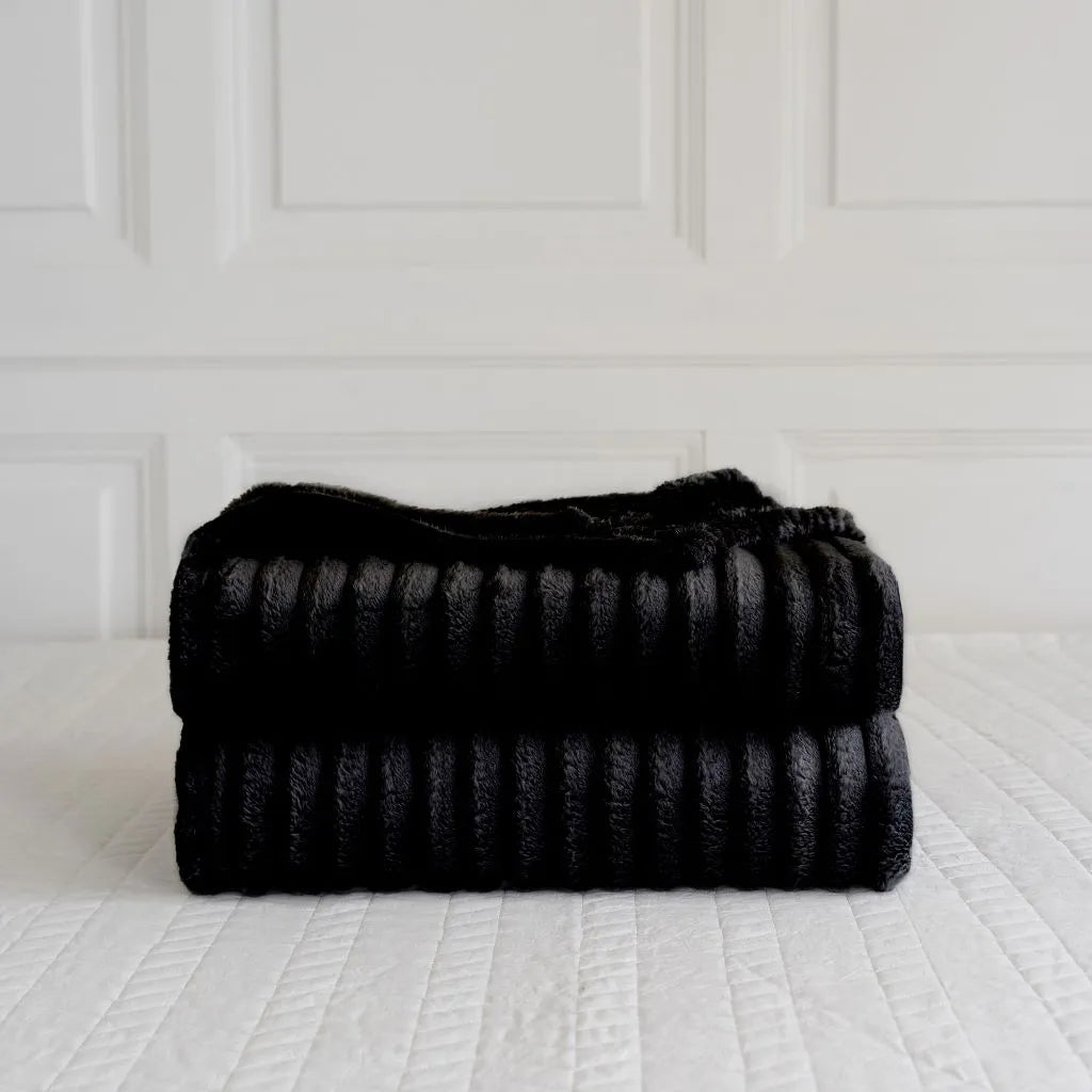 chunky cord ribbed black
