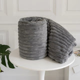 chunky cord ribbed throw charcoal