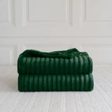 chunky cord ribbed throw emerald