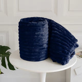 chunky cord ribbed throw navy
