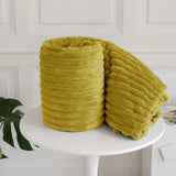 chunky cord ribbed throw ochre