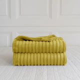chunky cord ribbed throw ochre
